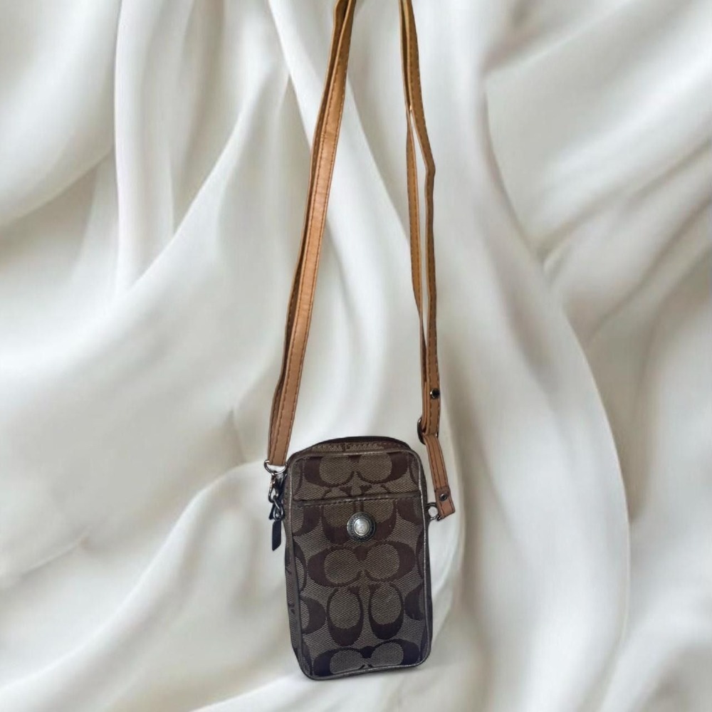 Y2k Vintage Coach Canvas Monogram Digital Camera Crossbody Bag